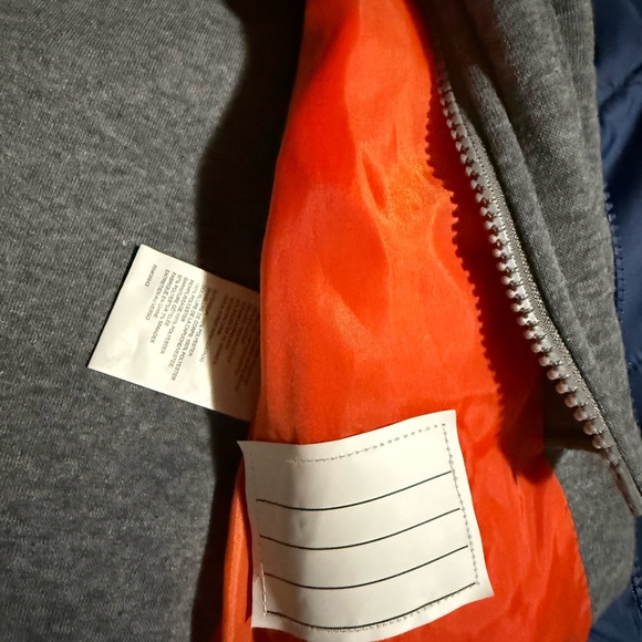 Rothschild Navy Puffer Jacket with Orange Details - Picture 6 of 7